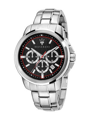 Maserati Successo Chronograph Black Dial Silver Steel Strap Watch For Men - R8873621009 Buy Now By Maserati