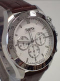 Hugo Boss Ikon White Dial Brown Leather Strap Watch for Men - 1513175 Buy Now By Hugo Boss