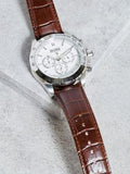Hugo Boss Ikon White Dial Brown Leather Strap Watch for Men - 1513175 Buy Now By Hugo Boss