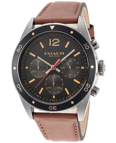 Coach Sullivan Chronograph Black Dial Brown Leather Strap Watch for Men - 14602070 Buy Now By Coach