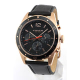 Coach Sullivan Chronograph Black Dial Black Leather Strap Watch for Men - 14602087 Buy Now By Coach