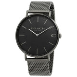 Coach Charles Black Dial Black Mesh Bracelet Watch for Men - 14602148 Buy Now By Coach