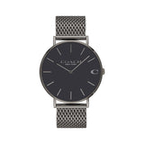 Coach Charles Black Dial Grey Mesh Bracelet Watch for Men - 14602145 Buy Now By Coach