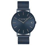 Coach Charles Blue Dial Blue Mesh Bracelet Watch for Men - 14602146 Buy Now By Coach