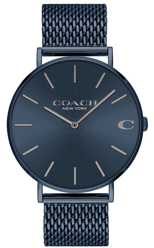 Coach Charles Blue Dial Blue Mesh Bracelet Watch for Men - 14602146 Buy Now By Coach