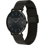 Coach Charles Black Dial Black Mesh Bracelet Watch for Men - 14602148 Buy Now By Coach