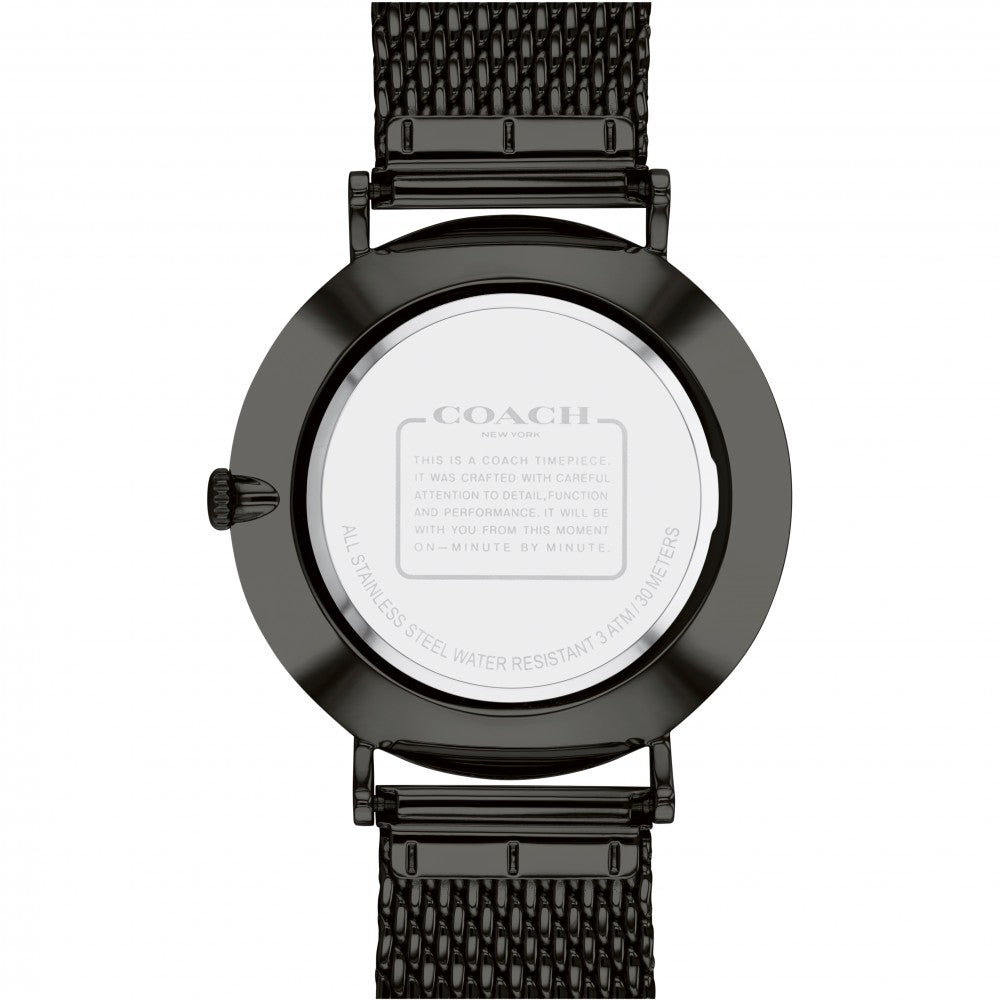 Coach Charles Black Dial Black Mesh Bracelet Watch for Men - 14602148 Buy Now By Coach