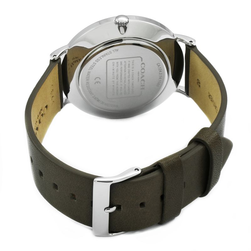 Coach Charles Grey Dial Brown Leather Strap Watch for Men - 14602153 Buy Now By Coach