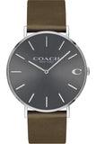 Coach Charles Grey Dial Brown Leather Strap Watch for Men - 14602153 Buy Now By Coach