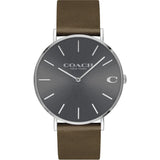 Coach Charles Grey Dial Brown Leather Strap Watch for Men - 14602153 Buy Now By Coach