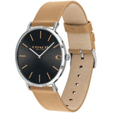 Coach Charles Black Dial Brown Leather Strap Watch for Men - 14602155 Buy Now By Coach