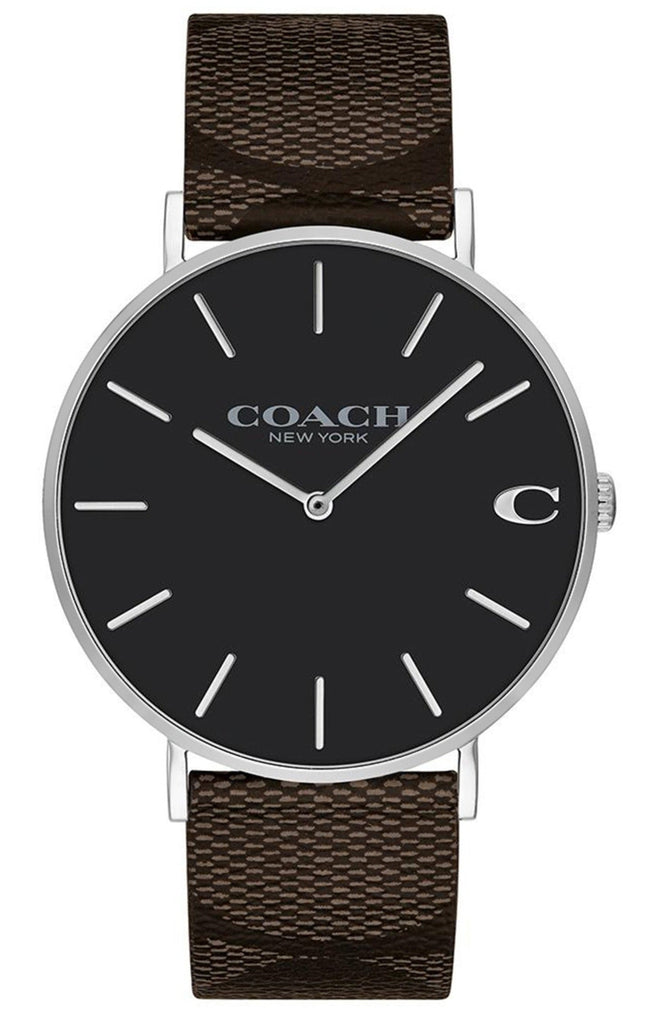 Coach Charles Black Dial Brown Leather Strap Watch for Women - 14602156 Buy Now By Coach