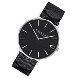 Coach Charles Black Dial Black Leather Strap Watch for Men - 14602157 Buy Now By Coach