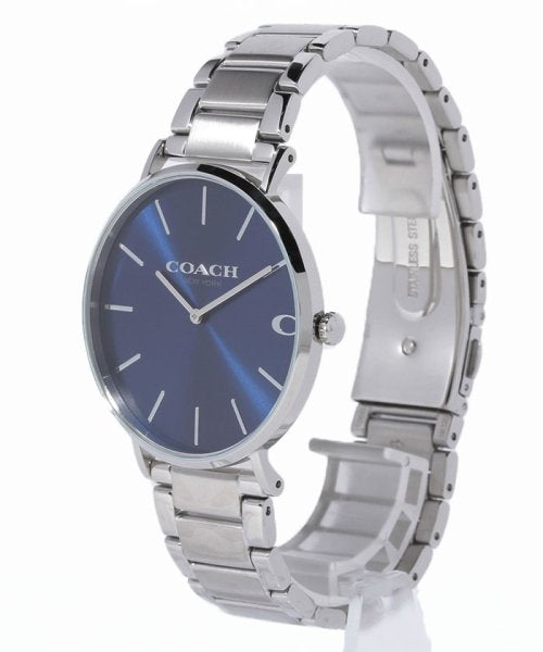 Coach Charles Blue Dial Silver Steel Strap Watch for Men - 14602429 Buy Now By Coach