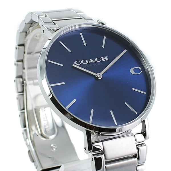 Coach Charles Blue Dial Silver Steel Strap Watch for Men - 14602429 Buy Now By Coach