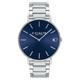 Coach Charles Blue Dial Silver Steel Strap Watch for Men - 14602429 Buy Now By Coach