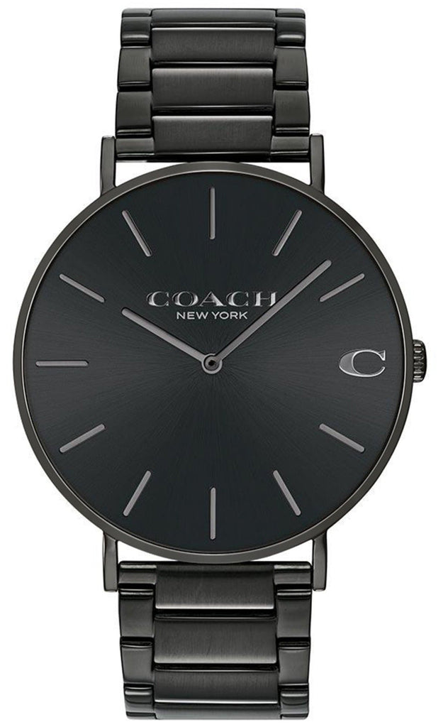 Coach Charles Black Dial Black Steel Strap Watch for Men - 14602431 Buy Now By Coach