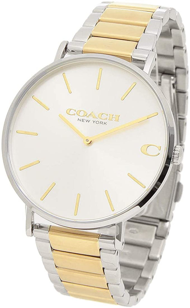 Coach Business Analog Silver Dial Two Tone Steel Strap Watch for Men - 14602432 Buy Now By Coach