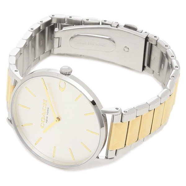 Coach Business Analog Silver Dial Two Tone Steel Strap Watch for Men - 14602432 Buy Now By Coach
