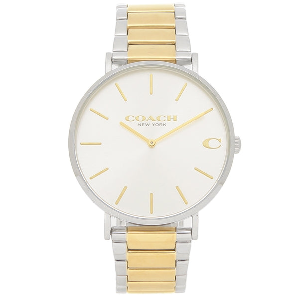 Coach Business Analog Silver Dial Two Tone Steel Strap Watch for Men - 14602432 Buy Now By Coach