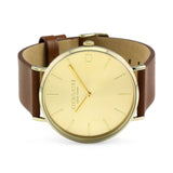 Coach Charles Gold Dial Brown Leather Strap Watch for Women - 14602433 Buy Now By Coach