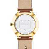 Coach Charles Gold Dial Brown Leather Strap Watch for Women - 14602433 Buy Now By Coach