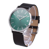 Coach Charles Green Dial Black Leather Strap Watch for Men - 14602436 Buy Now By Coach