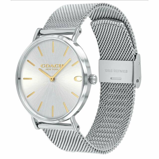 Coach Charles Silver Dial Silver Mesh Bracelet Watch for Men - 14602439 Buy Now By Coach