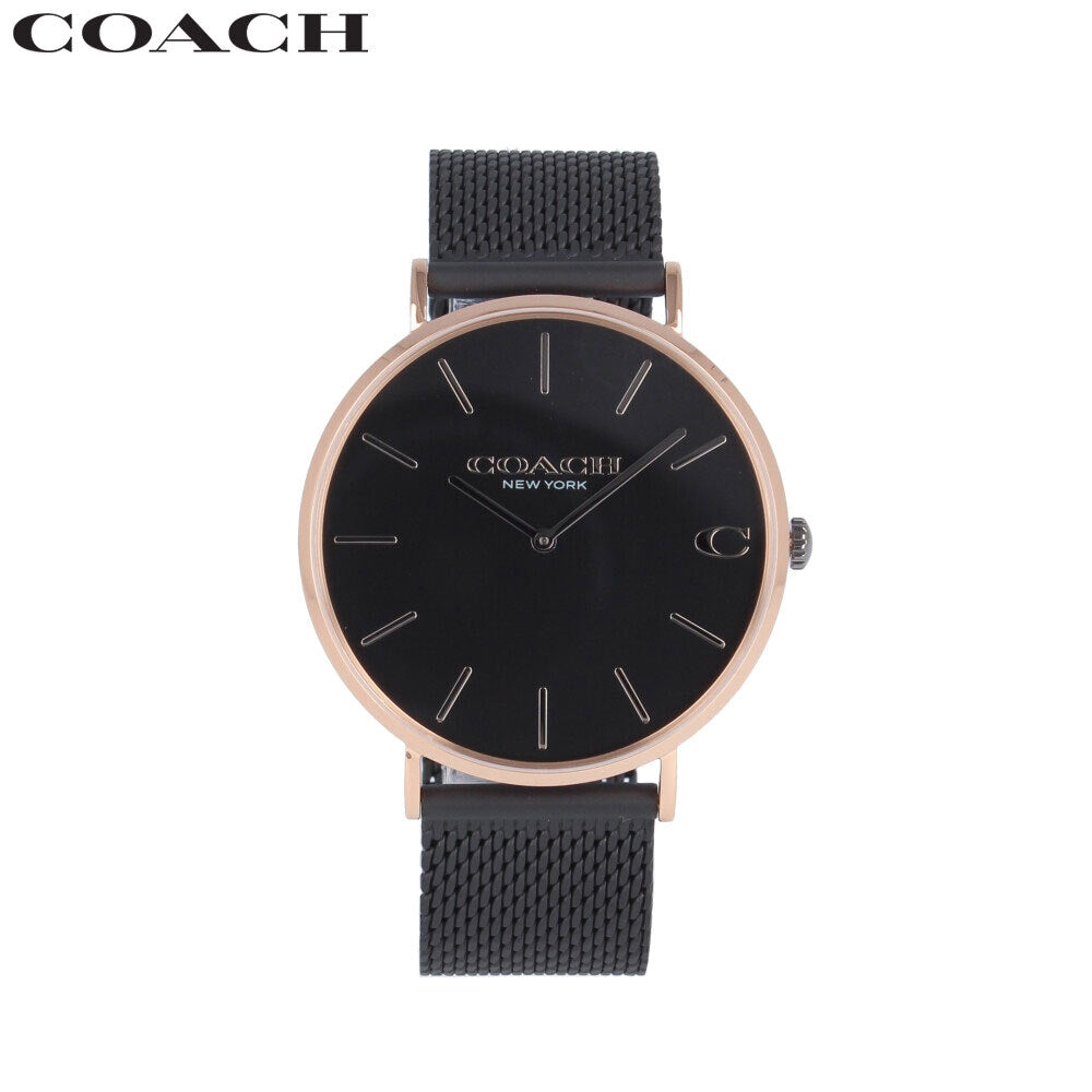 Coach Charles Black Ion Dial Black Mesh Bracelet Watch for Men - 14602470 Buy Now By Coach