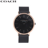 Coach Charles Black Ion Dial Black Mesh Bracelet Watch for Men - 14602470 Buy Now By Coach