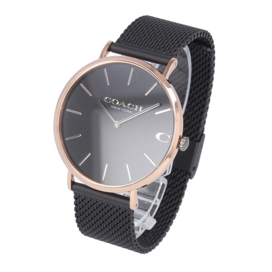 Coach Charles Black Ion Dial Black Mesh Bracelet Watch for Men - 14602470 Buy Now By Coach