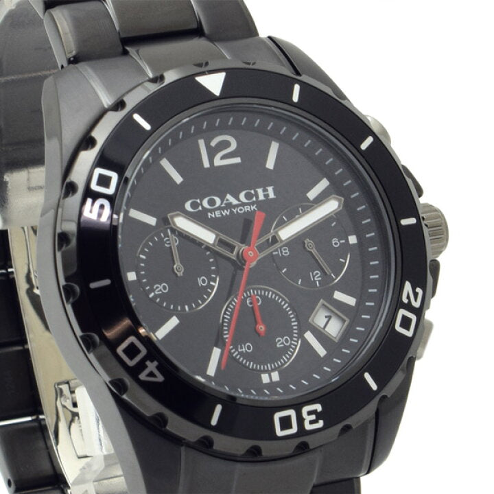 Coach Kent Chronograph Black Dial Black Steel Strap Watch for Men - 14602554 Buy Now By Coach