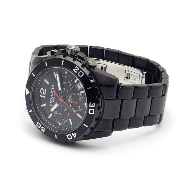 Coach Kent Chronograph Black Dial Black Steel Strap Watch for Men - 14602554 Buy Now By Coach