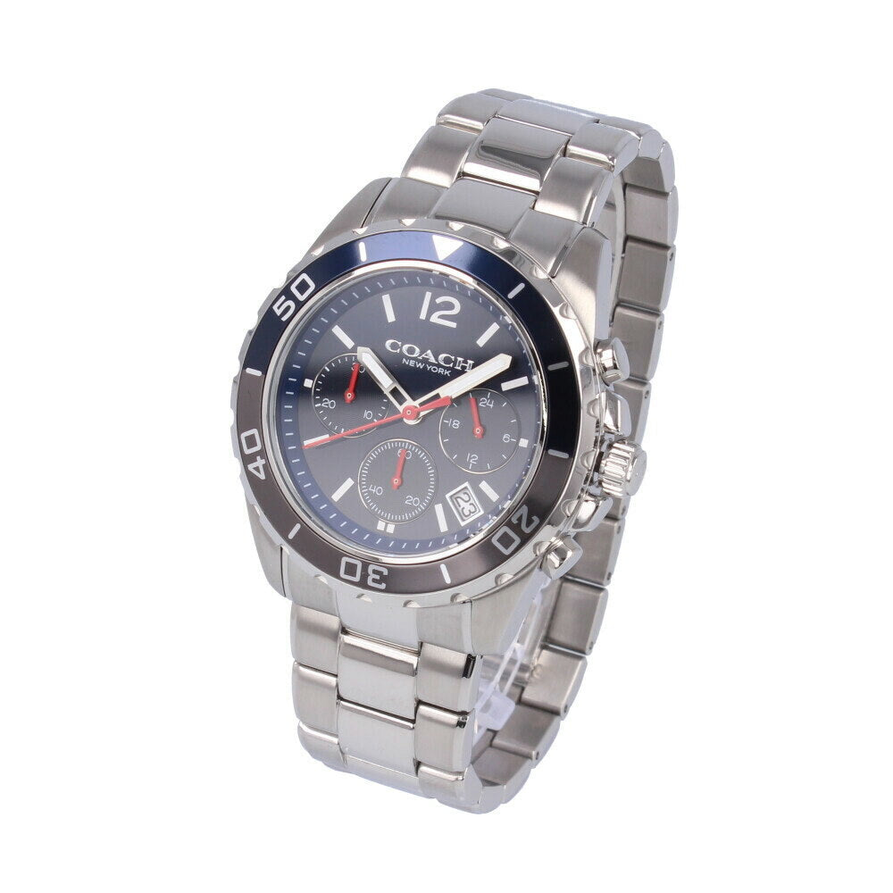 Coach Kent Chronograph Blue Dial Silver Steel Strap Watch for Men - 14602555 Buy Now By Coach