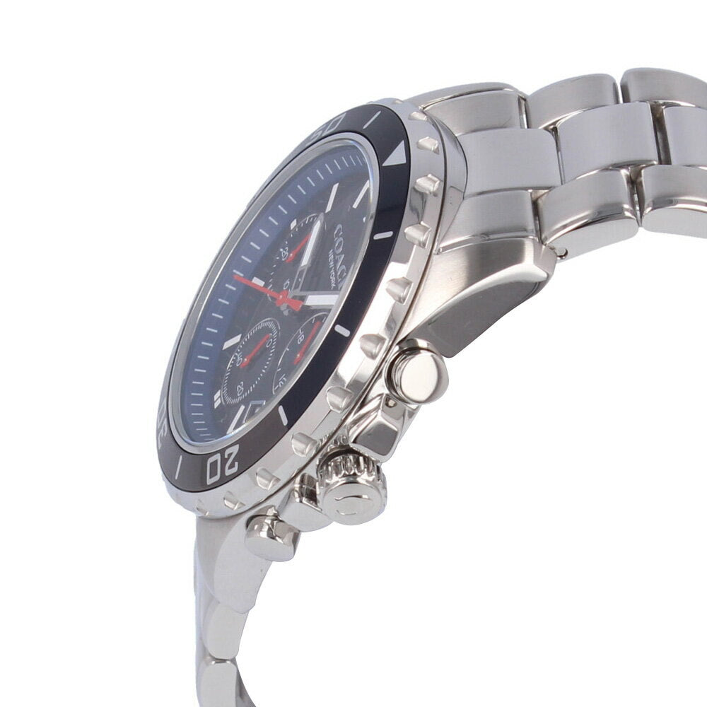 Coach Kent Chronograph Blue Dial Silver Steel Strap Watch for Men - 14602555 Buy Now By Coach