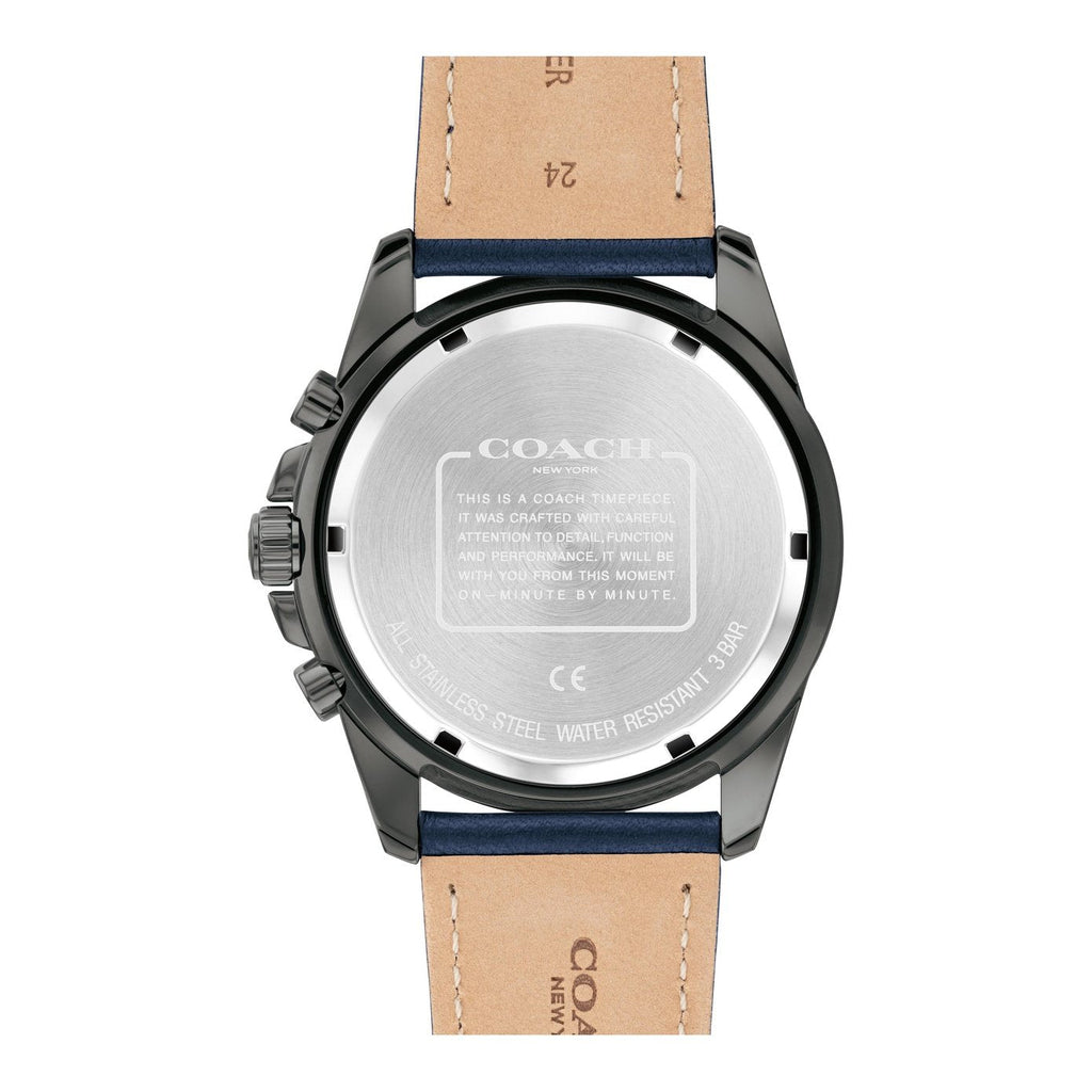 Coach Kent Grey Dial Blue Leather Strap Watch for Men - 14602558 Buy Now By Coach
