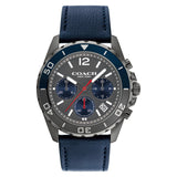 Coach Kent Grey Dial Blue Leather Strap Watch for Men - 14602558 Buy Now By Coach