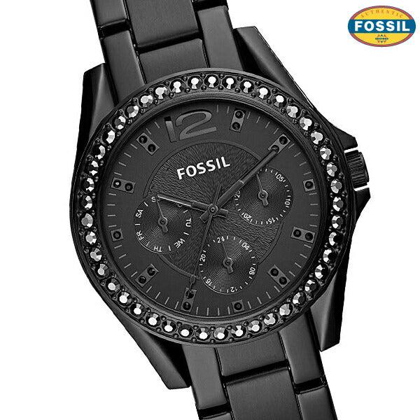 Fossil Riley Multifunction Black Dial Black Steel Strap Watch for Women - ES4519 Buy Now By Fossil