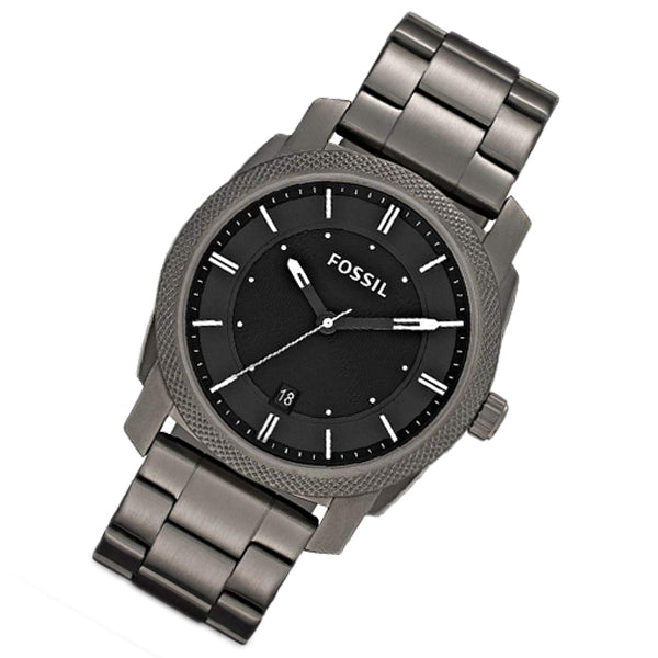 Fossil Machine Chronograph Black Dial Grey Steel Strap Watch for Men - FS4774 Buy Now By Fossil