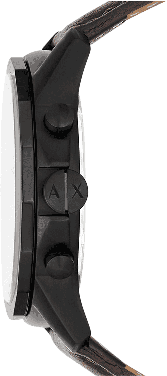 Armani Exchange Outerbanks Chronograph Black Dial Brown Leather Strap Watch For Men - AX1732 Buy Now By Armani Exchange