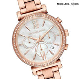 Michael Kors Sofie Chronograph Mother of Pearl White Dial Rose Gold Steel Strap Watch For Women - MK6576 Buy Now By Michael Kors