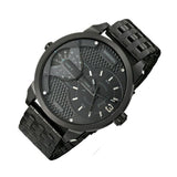 Diesel Mini Daddy Dual Time Black Dial Black Stainless Steel Strap Watch For Men - DZ7316 Buy Now By Diesel
