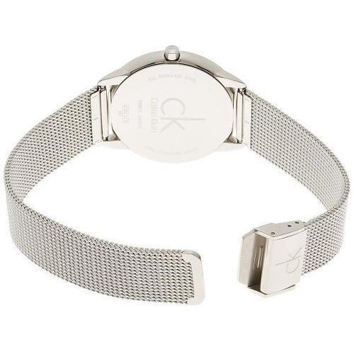 Calvin Klein Minimalist Black Dial Silver Mesh Bracelet Watch for Men - K3M2112X Buy Now By Calvin Klein