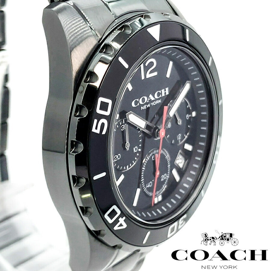 Coach Kent Chronograph Black Dial Black Steel Strap Watch for Men - 14602554 Buy Now By Coach