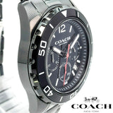 Coach Kent Chronograph Black Dial Black Steel Strap Watch for Men - 14602554 Buy Now By Coach
