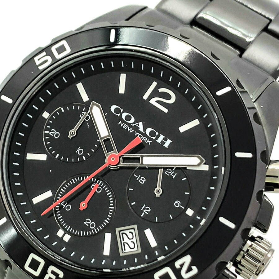 Coach Kent Chronograph Black Dial Black Steel Strap Watch for Men - 14602554 Buy Now By Coach