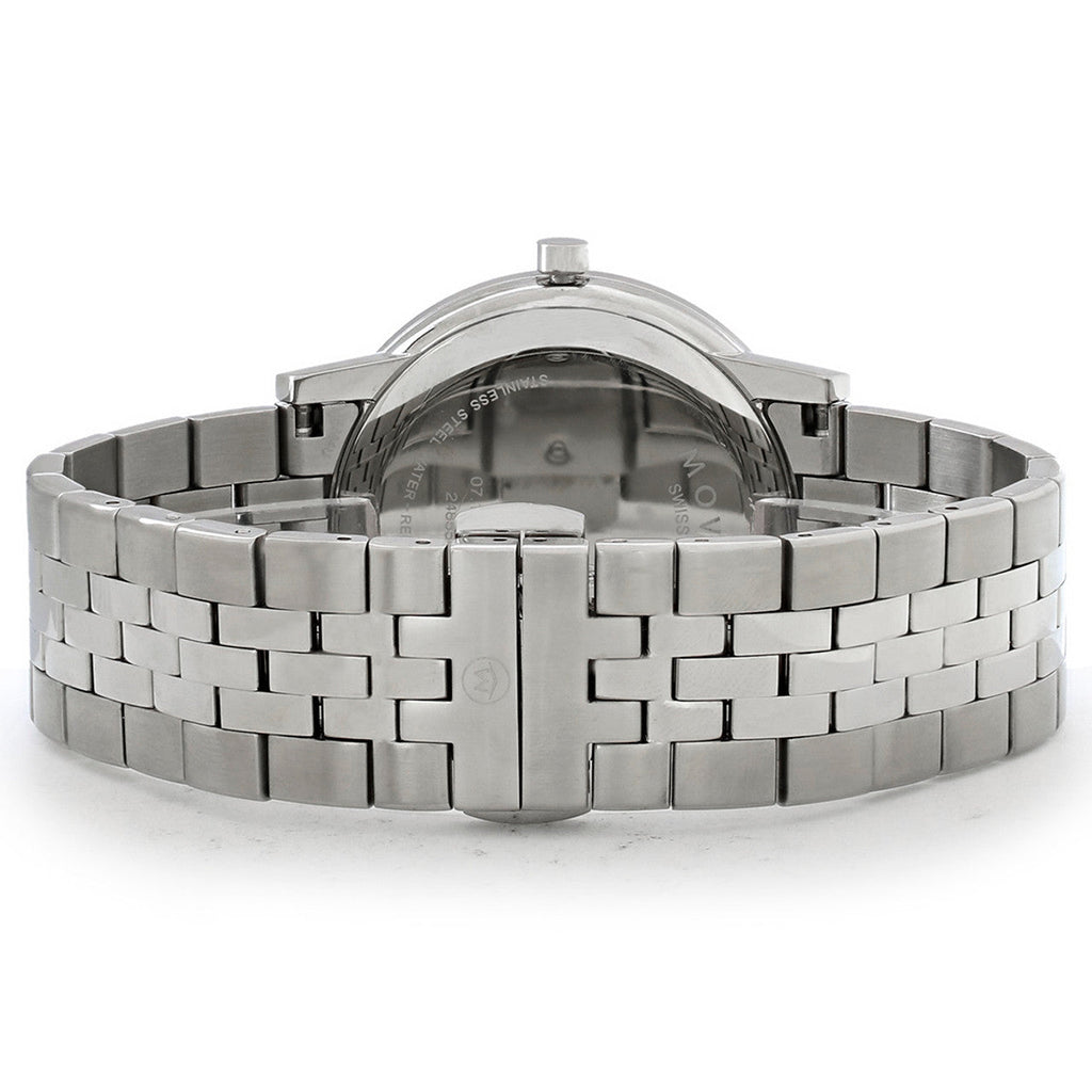 Movado Museum Classic Black Dial Silver Steel Strap Watch for Men - 0607199 Buy Now By Movado