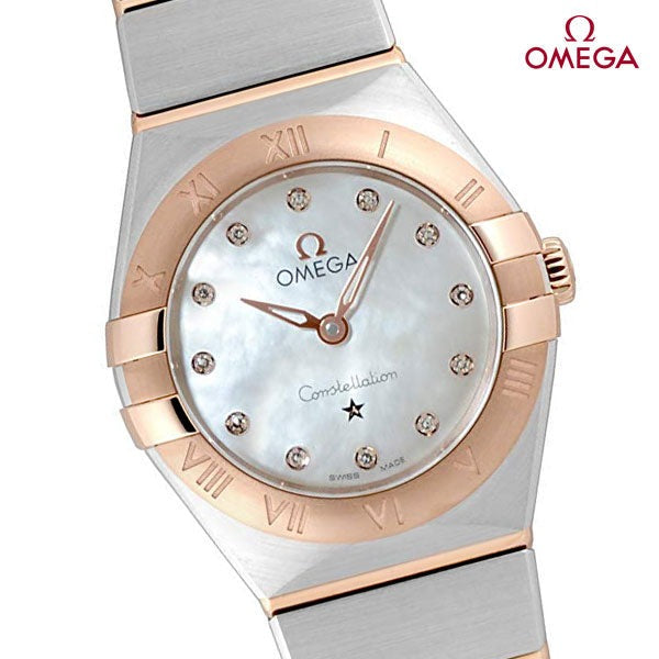 Omega Constellation Manhattan Quartz Diamonds Mother of Pearl Dial Two Tone Steel Strap Watch for Women - 131.20.25.60.55.001 Buy Now By Omega