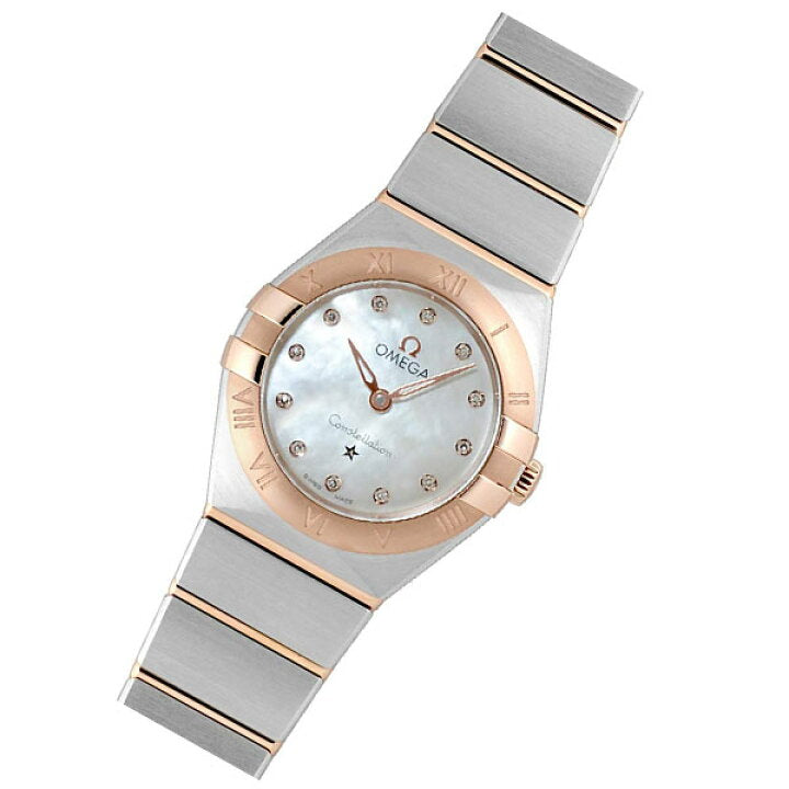Omega Constellation Manhattan Quartz Diamonds Mother of Pearl Dial Two Tone Steel Strap Watch for Women - 131.20.25.60.55.001 Buy Now By Omega