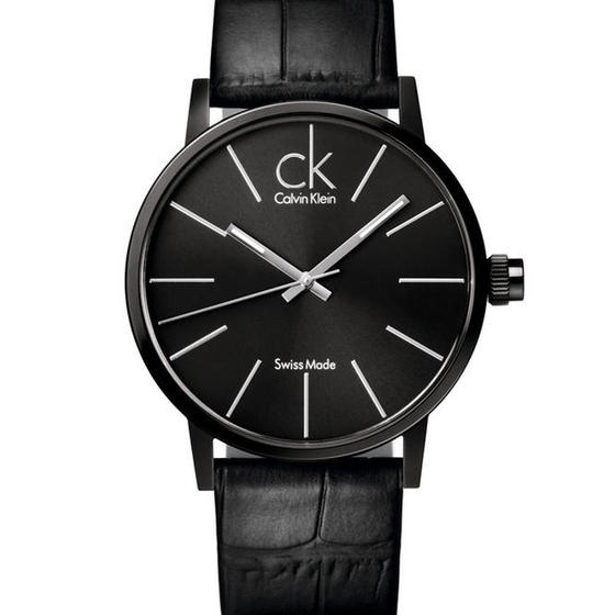 Calvin Klein Post Minimal Black Dial Black Leather Strap Watch for Men - K7621401 Buy Now By Calvin Klein